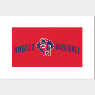 SH Angels Baseball – blue Posters and Art